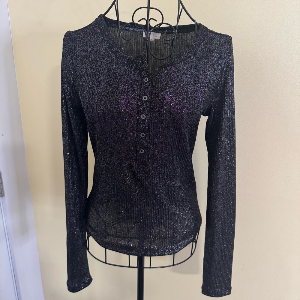 Pilcro by Anthropologie Andie Ribbed Spotlight Henley Size XS - Picture 4 of 9